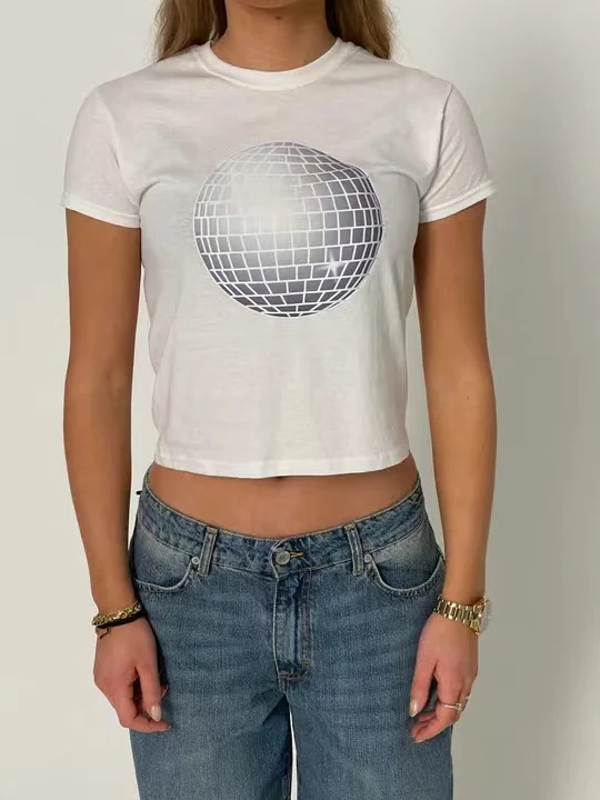 Women's Street Solid Color Printing Round Neck Fashion Casual Short Sleeve — photo 13