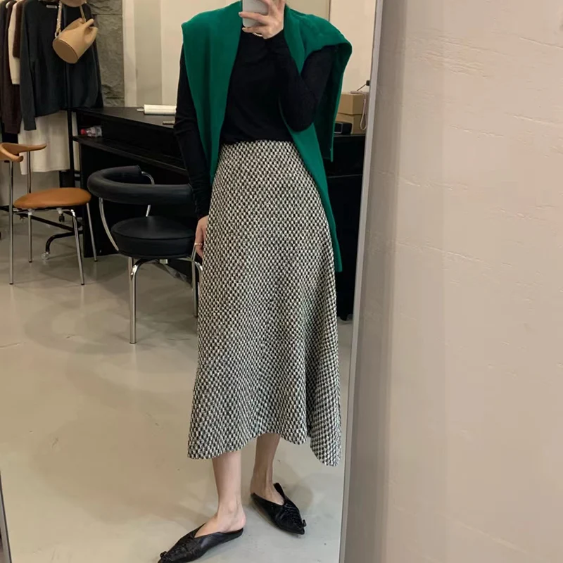 Title 3, High Waist Versatile Design Sense A-word Skirt ...