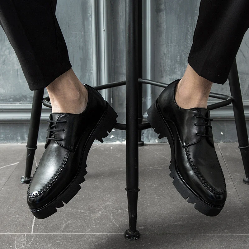 Title 2, British fashion pointed toe platform mens shoe...