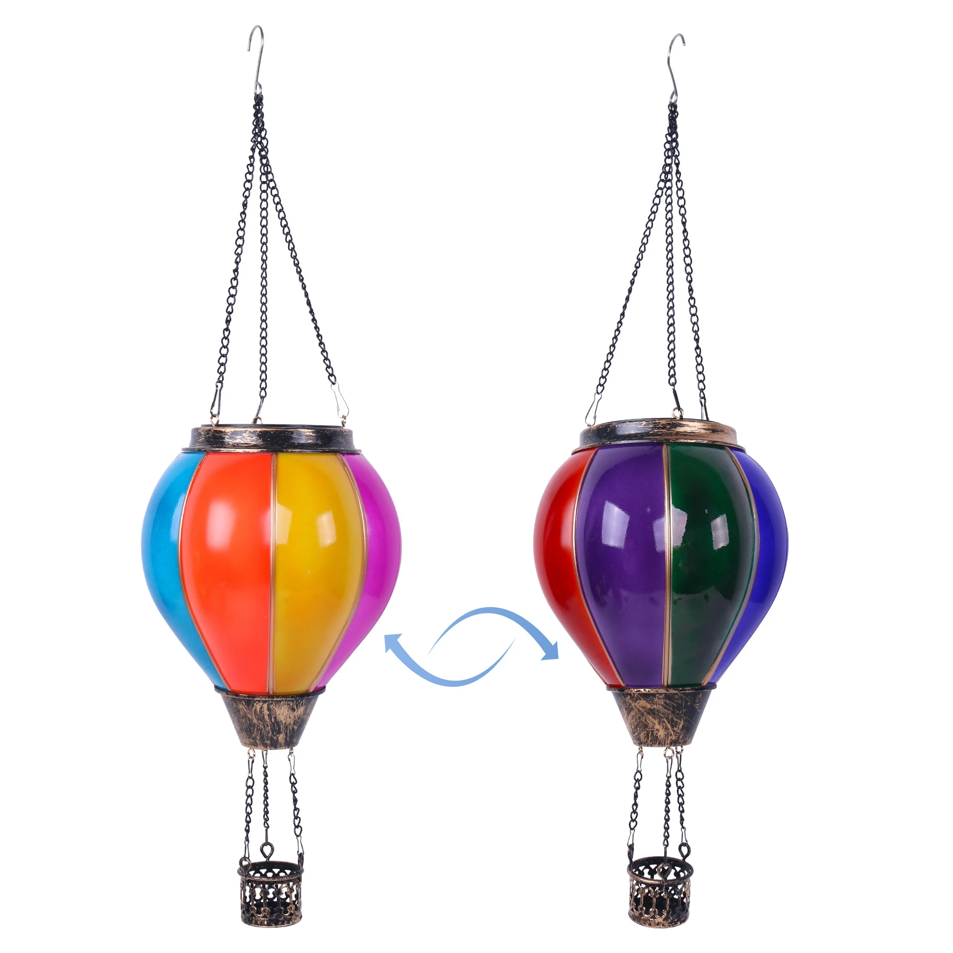 Luminária decorativa solar suspensa para exterior tipo lanterna Ambiente agradável e instalação fácil ideal para jardins e varandas — foto 32