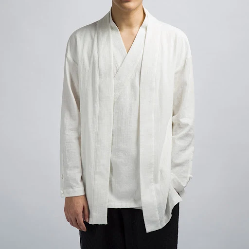 Title 1, Plus Size Fake Two-piece Coat Linen Fashion Top
