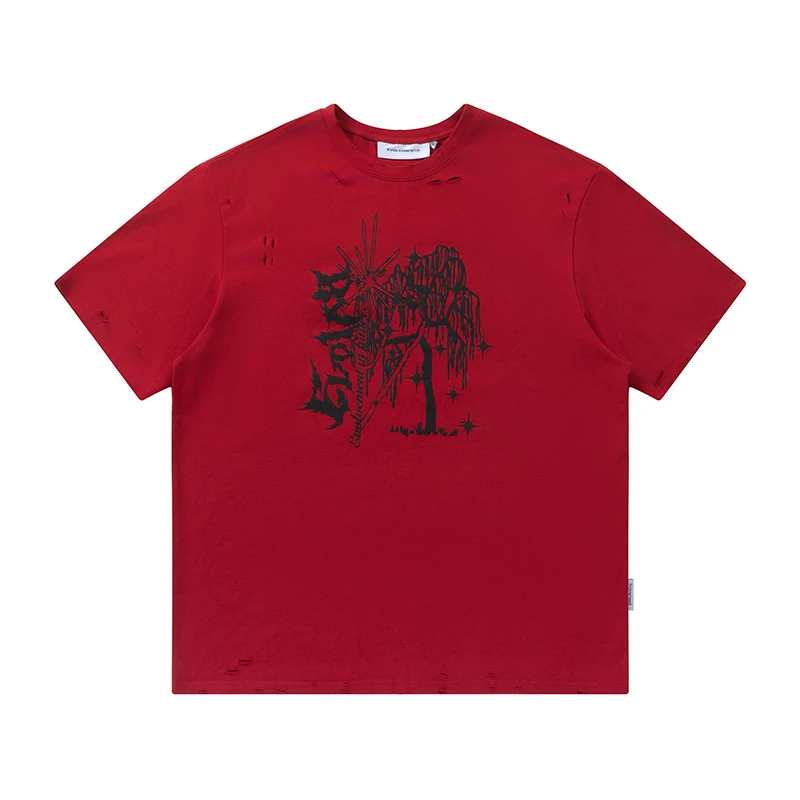 Title 4, Camiseta Masculina de Verão Estilo Americano Ma...