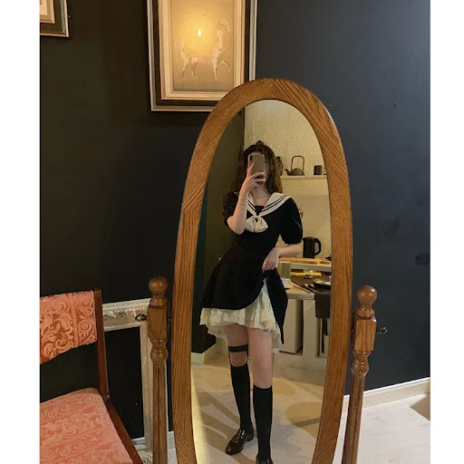 Title 3, Novo vestido longo estilo marinho da Lolita Aca...