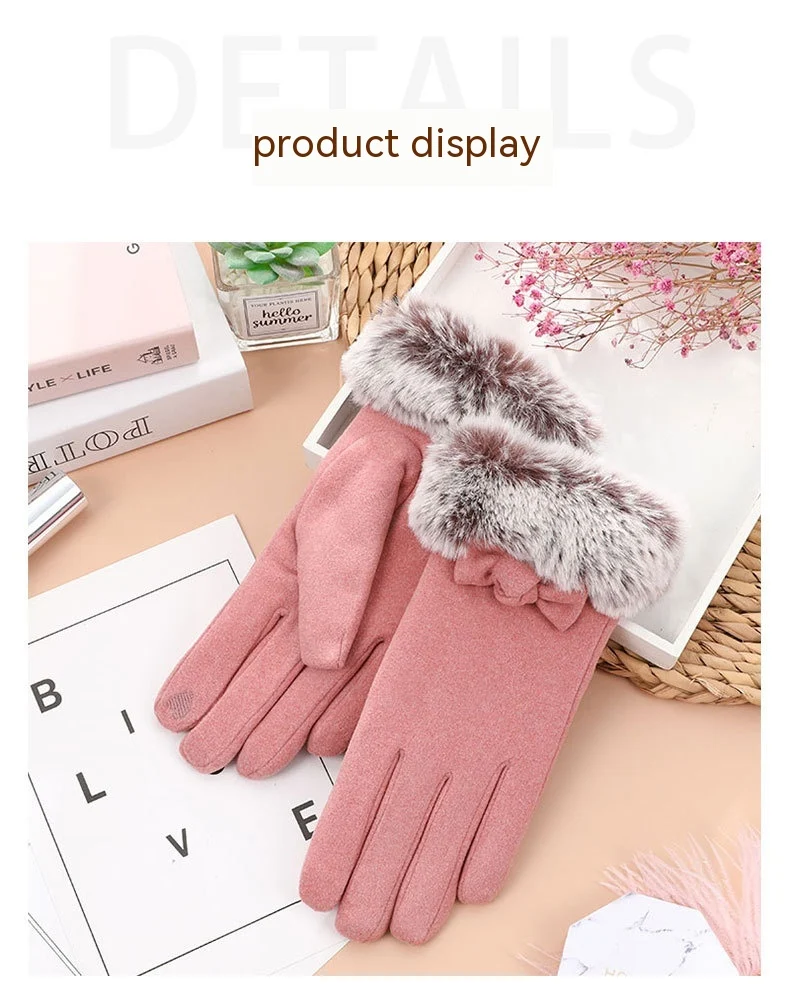 Title 13, Womens Outdoor Cycling Thickened Warm Gloves