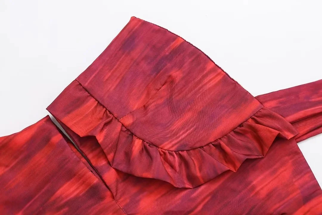 Title 10, Womens Casual Slanted Shoulder Lotus Leaf Edge...