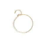 Pulseira de contas de concha natural feminina, retrô e minoritária. Acessório elegante com design étnico, ideal para looks autênticos e cheios de personalidade. — foto 1