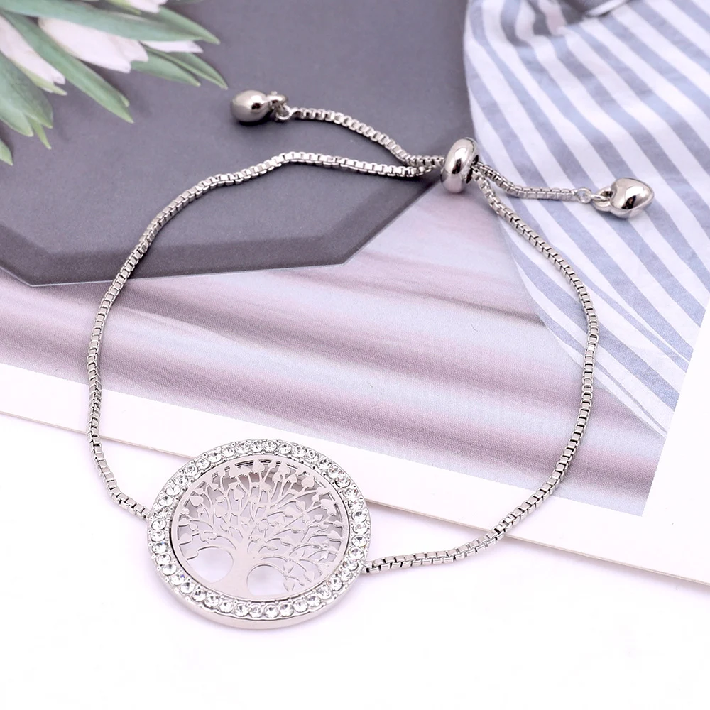 Nova Pulseira Árvore da Sorte Criativa em Metal Dourado. Um amuleto que combina criatividade e sorte, com design elegante e atraente. Presente perfeito. — foto 12