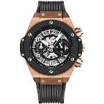 Rose gold black circle black