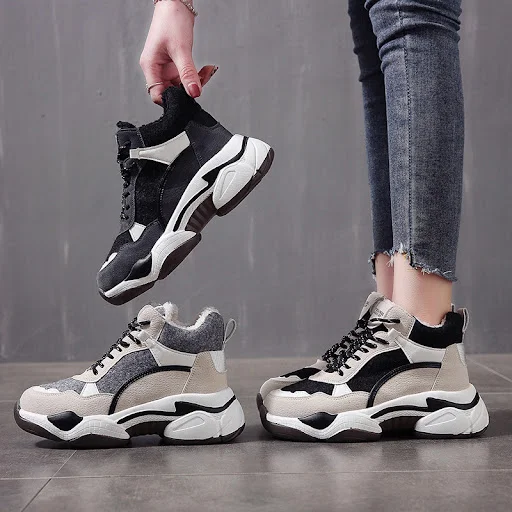 Title 4, Fashion color matching all-match lace-up sports...