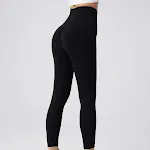 Pantalones de ciclismo fitness de cintura alta para mujer, simples y elegantes. Ideales para entrenamientos cómodos y con gran sujeción. — foto 21
