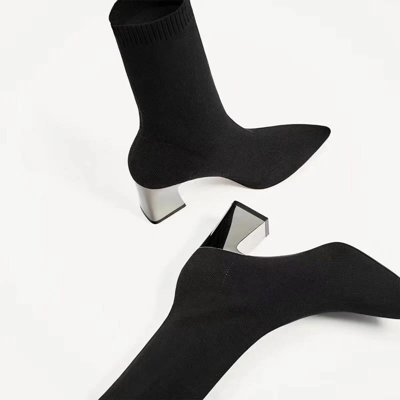 Net Red High Heels Mid Tube Stiefel All Match – stilvolle Stiefel für jeden Anlass. Erlebe Komfort und Eleganz mit diesen Must-Have-Stiefeln. — foto 3