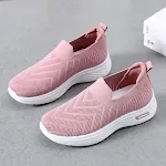 Women's Casual Mesh Shoes Sock Slip On Flat Sneakers Comfortable Soft Sole Walking Sports Shoe – Easy to wear and perfec — photo 3