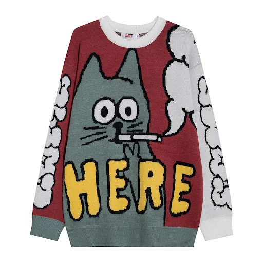 Title 5, Tide Korean loose bottoming couple sweater offe...