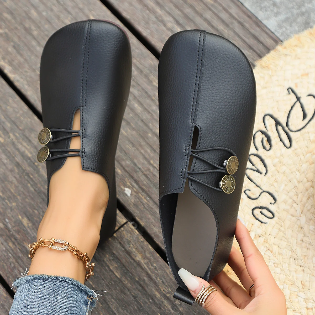 New Soft Leather Casual Autumn Low-cut Simple Plus Size Women's Shoes Comfortable and Stylish for Everyday Wear. — photo 5