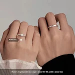 Anel de amor banhado a prata At First Sight e pulseira simples. Uma combinação elegante para expressar amor com delicadeza e estilo. — foto 6