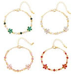 Pulseira feminina de flores pequenas com diamantes europeus e americanos, design de nicho, perfeita para um toque de elegância. — foto 3