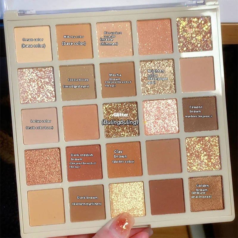 Macaron New Plate 25-color glitter eyeshadow palette for stunning eye makeup. Create vibrant, long-lasting looks. Profes — photo 2