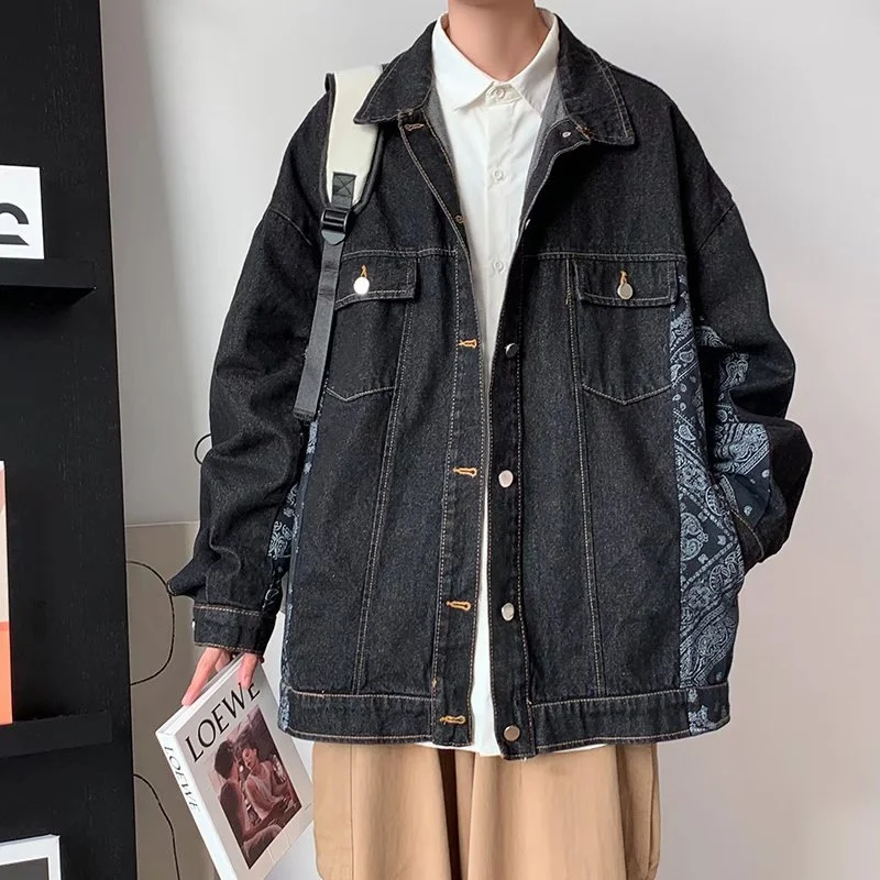 Casaco masculino folgado e oversized estilo Hong Kong, perfeito para um visual moderno e despojado. Conforto e estilo garantidos. — foto 8