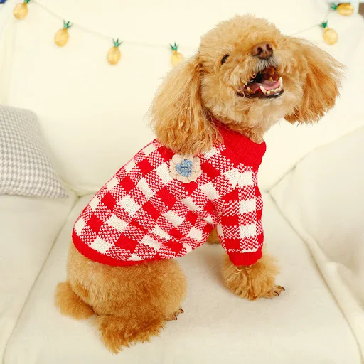 Title 12, Bowknot Dog Clothes Cat Costume Hollow Knit Dog...