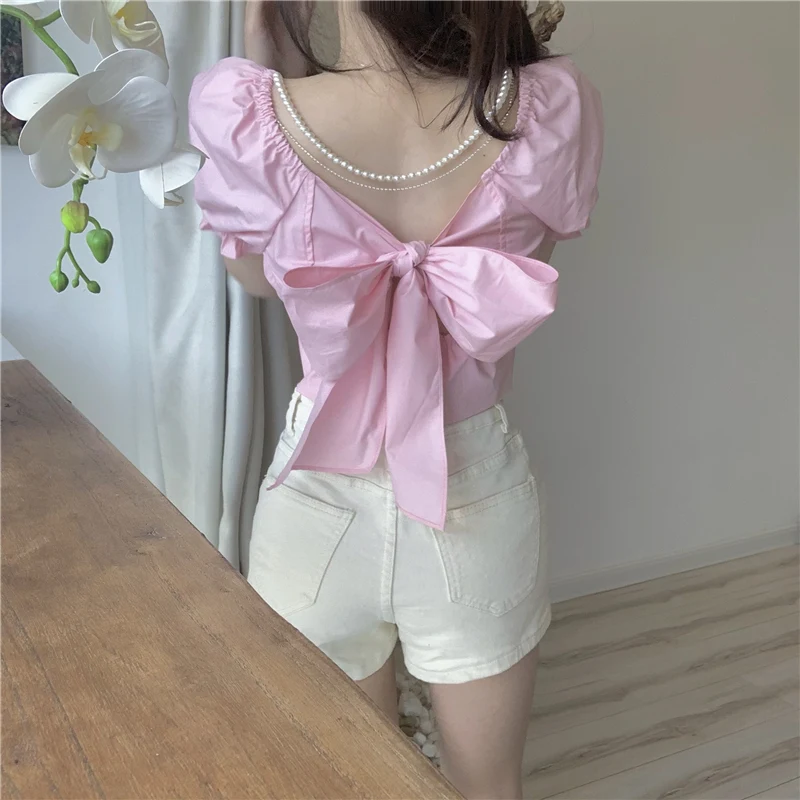 Vestido Retrô Manga Bufante Cintura Alta Manga Curta Ajustada Confortável Versátil Perfeito Para Diversas Ocasiões — foto 3
