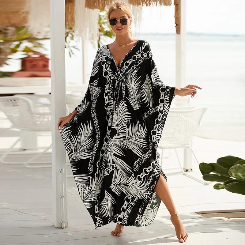 Seaside Vacation Sun Protection Long Dress Bikini Blouse Swimsuit Outwear Women — photo 21