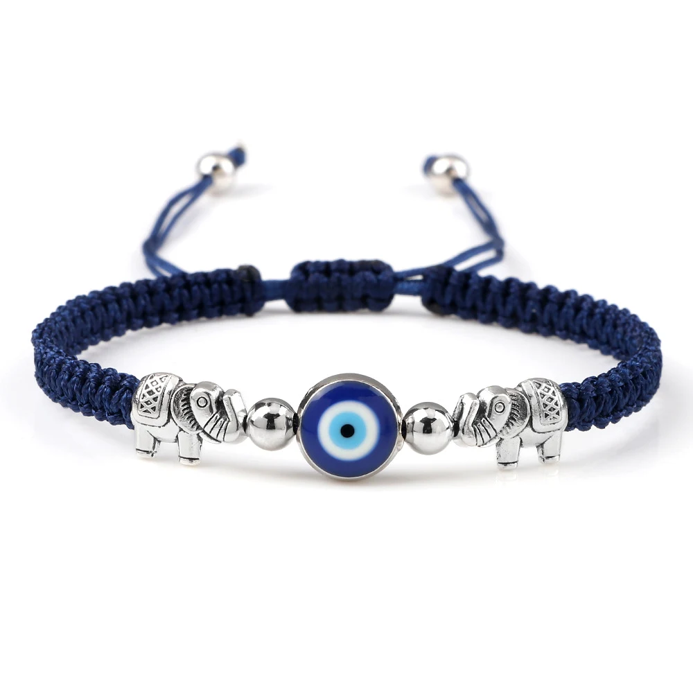 Pulseira de mão feminina tecida à mão Olho do Diabo. Um acessório único, com estilo e proteção. Ideal para realçar seu visual. — foto 4
