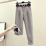 Winter dames wollen jas trui broek driedelig set. Warm en stijlvol de winter door met deze comfortabele en elegante outfit. — foto 19