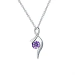 Colar feminino com pingente de cristal, moda simples e elegante. Ideal para adicionar um toque de brilho e sofisticação ao seu visual. — foto 2
