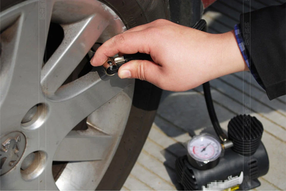 Title 1, Pompa aria per auto 12V, gonfia pneumatici velo...