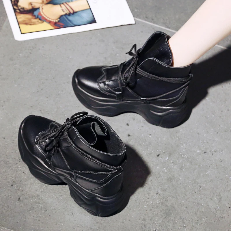 Title 6, Botas curtas femininas de primavera com sola gr...