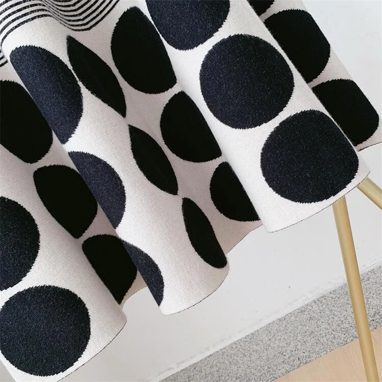 Title 3, Damen Polka Dot Strick Rock mit hoher Taille fü...