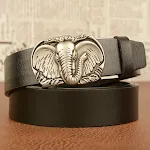 Black ancient silver buckle