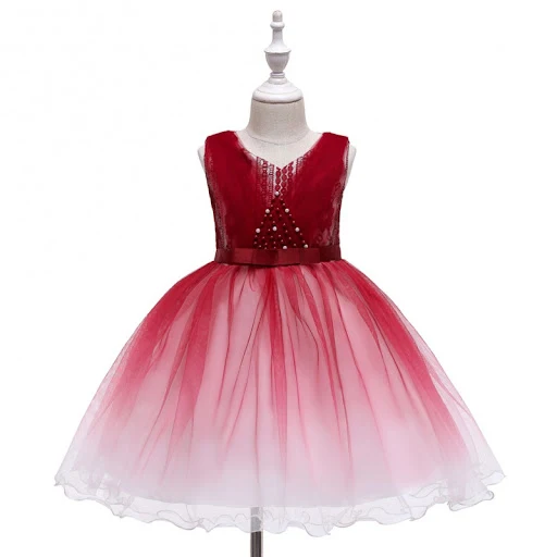 Title 7, Blue V-neck Knee-length Flower Girl Dresses for...