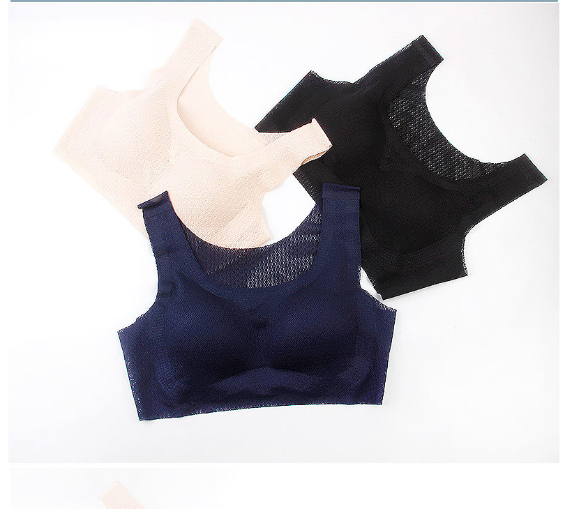 Large size sports bra for plus size women up to 200 kg, gathering support, thin, seamless, wire-free, sleep bra, comfort — photo 6