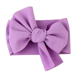 Faixa de cabeça para bebê Pure Color Bowknot Seersucker, linda e macia. Perfeita para manter sua bebê confortável e estilosa. Ideal para fotos e uso diário. — foto 9