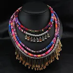Gekristallen ketting met een franje — foto 6