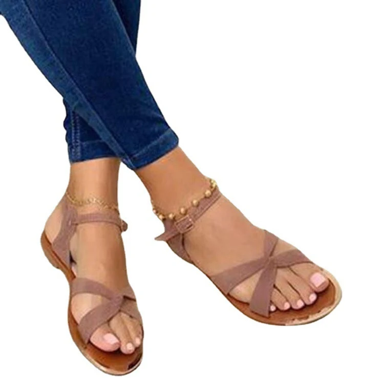 Dames Cross Buckle Bag Platte Sandalen Casual Strand Schoenen – Comfortabele en stijlvolle zomerschoenen, ideaal voor het strand en dagelijks gebruik. — foto 1