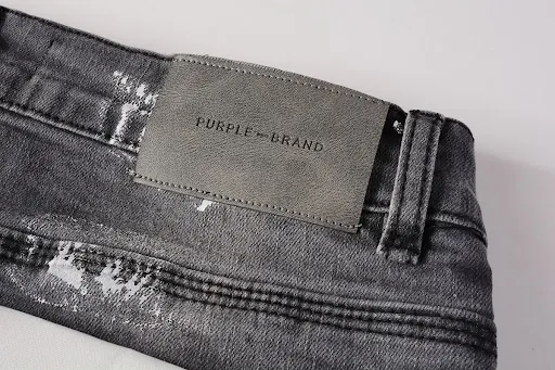 Title 3, New Gray Knee Knife Ripped Jeans with Splash In...