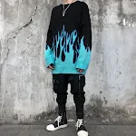 Moletom grosso bordado para casais hip-hop, perfeito para o inverno. Conforto e estilo urbano para você e seu amor. — foto 30