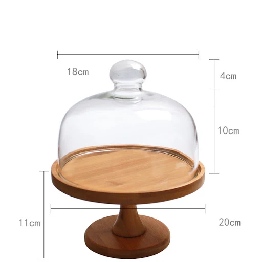 Title 9, Light Luxury Wrought Iron Cake Tray with Glass ...