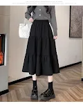 Saia A-line feminina versátil de cintura alta com barra ampla, ideal para looks elegantes e confortáveis em diversas ocasiões. — foto 11