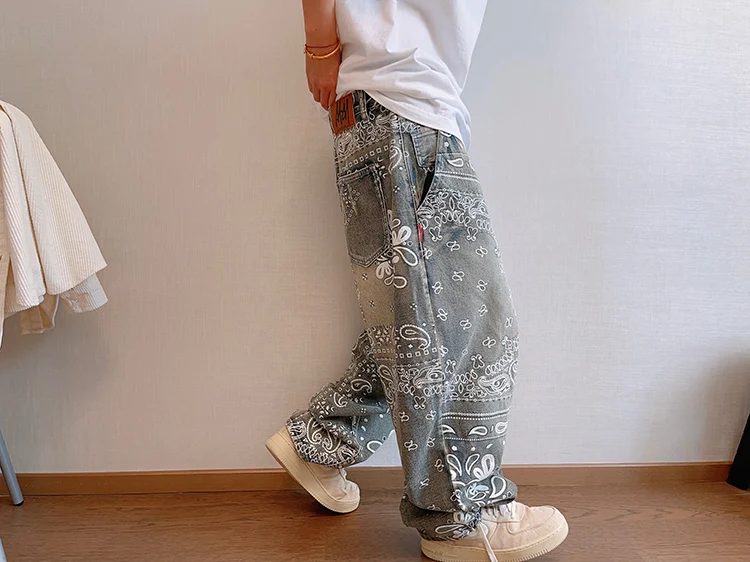 Title 2, Calças Jeans Masculinas Retro Pu Shuai, Efeito ...