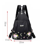 Mochila Oxford Bordada Feminina Versátil, Combina com Tudo, Ideal para Dia a Dia e Viagens, Design Elegante e Confortável, Amplo Espaço Interno. — foto 3