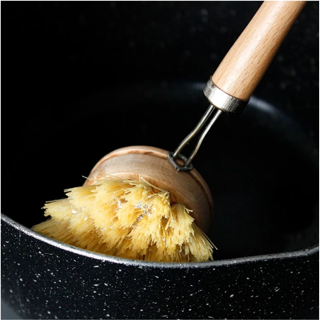 Title 3, Bamboo and Beech Wood Cleaning Brush Pot. Freel...
