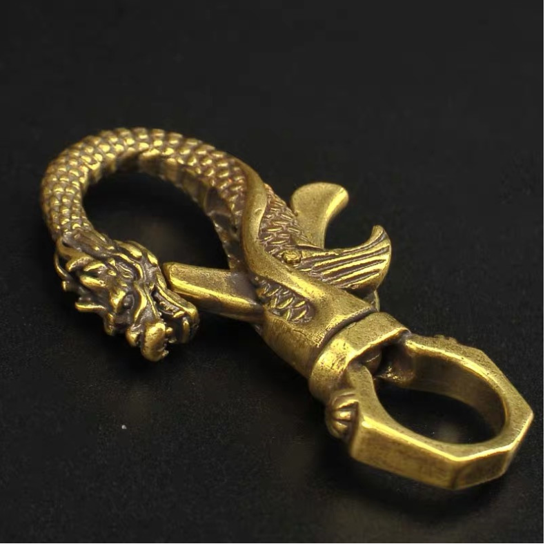 Title 8, Chinese Style Copper Faucet Keychain Pure Coppe...
