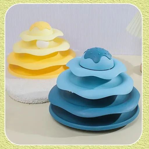 3 Layer Interactive Tower Cat Toy Turntable Roller Balls Toys for Cats Kitten Teaser Puzzle Track Toy Pets Training Supp — photo 3