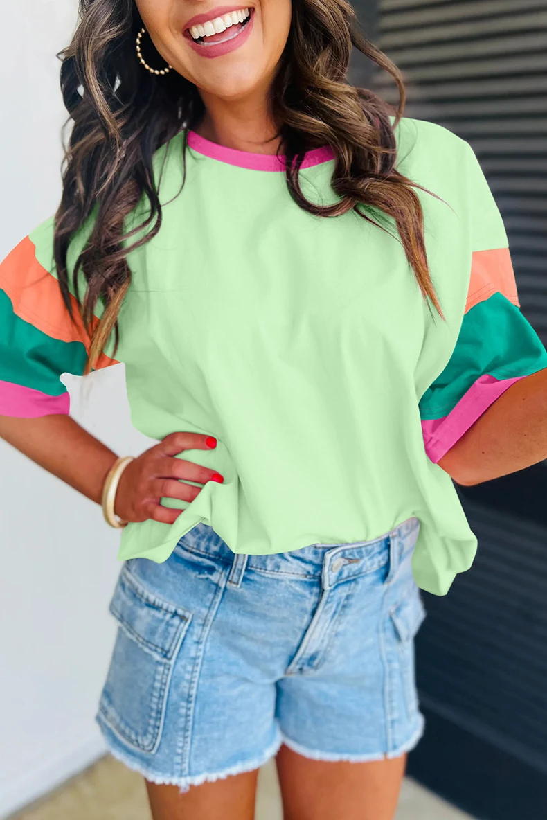 Title 4, Womens Casual Style Loose Crew Neck Top T-shir...