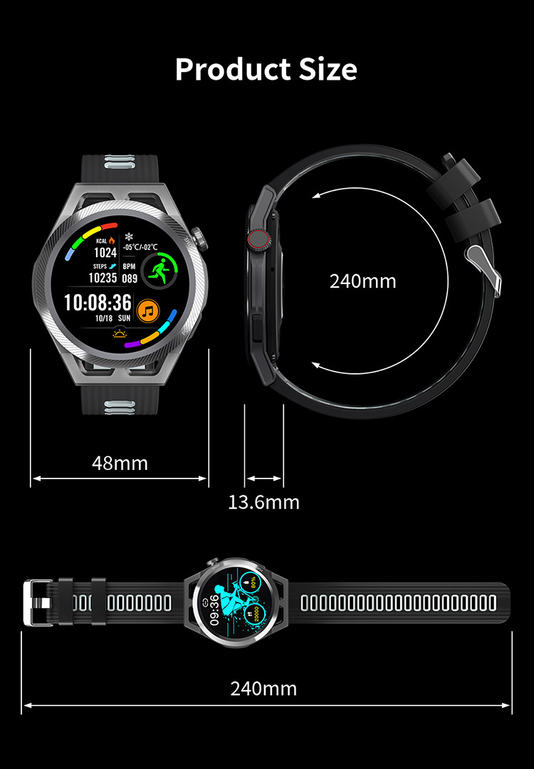 Title 14, Heart Rate Bluetooth Call Intelligent Sports Wa...