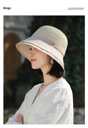 Title 4, Womens Stitching Bucket Hat, Sun-proof and Bre...