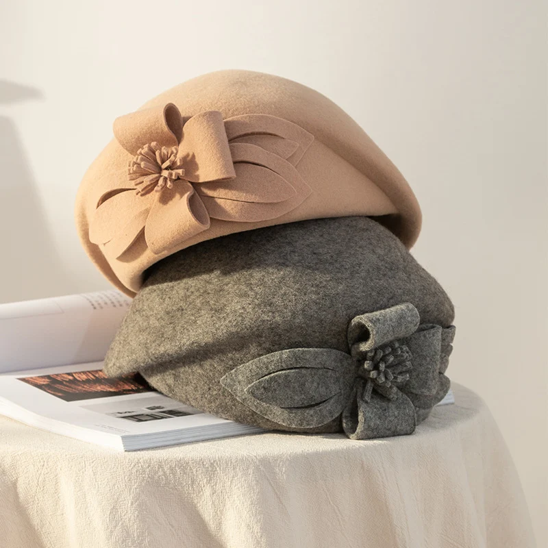 Title 2, Womens Korean Style English Woolen Felt Hat